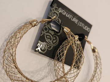 Buy Now: 12 Signature /Studio Fashion Hoops Gold Earrings
