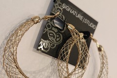 Buy Now: 12 Signature /Studio Fashion Hoops Gold Earrings