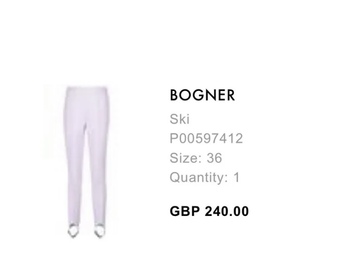 Selling with online payment: Bogner ski pants trousers Size 36/10 New £240