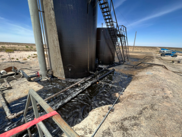 Project: Crude oil tank spill cleanup project