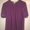 Selling: Purple dotty top M - worn once