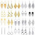 Buy Now: 100 pairs of leaf butterfly earrings fashion hollow metal earring