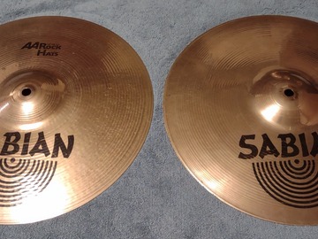 Selling with online payment: Sabian AA 14" Rock Hats - Hi Hat Cymbals 