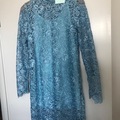 Selling: Adele sky blue lace dress Small new with tags