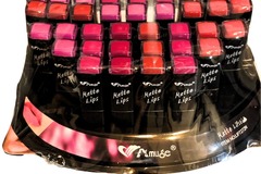 Liquidation & Wholesale Lot: 36 Unit Amuse Matte Lipstick Curved Display