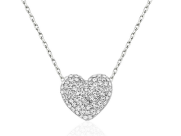 Liquidation & Wholesale Lot: 20 pcs Heart Necklace Made w/Swarovski Elements