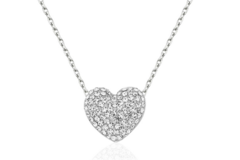Liquidation & Wholesale Lot: 20 pcs Heart Necklace Made w/Swarovski Elements