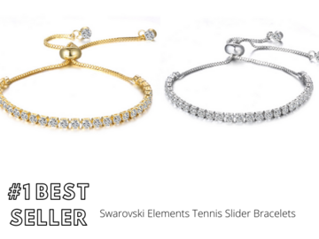 Liquidation & Wholesale Lot: 20 pcs Swarovski Tennis Slider Bracelets
