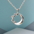  : star crescent pendant(Silver chain included)