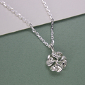  : lucky clover silver pendant(Silver chain included)