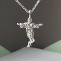  : dancing jesus cross pendant(Silver chain included)