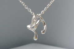  : music note pendant(Silver chain included)
