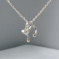  : music note pendant(Silver chain included)