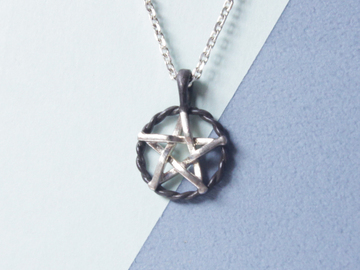  : Weaving star pendant(Silver chain included)