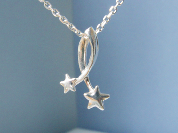  : double shooting star pendant (Silver chain included)