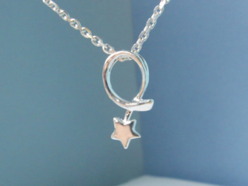  : shooting star pendant(Silver chain included)