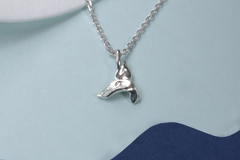  : whale tail pendant(Silver chain included)