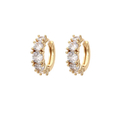 Comprar ahora: 5 pairs 18K Gold Plated Cubic Zirconia Huggie Hoop Earrings 