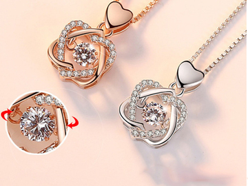 Liquidation & Wholesale Lot: 100pcs Smart heart-shaped pendant chain jewelry necklace
