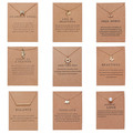 Liquidation & Wholesale Lot: 100pcs letter paper card wings necklace fashion versatile necklac
