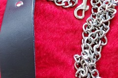 Vente: Chain Leash With Leather Handle - The Love Boutique