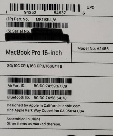 4x NEW - 16" MacBook Pro M1 Pro (10-C) 1TB 16GB - MK193LL/A 