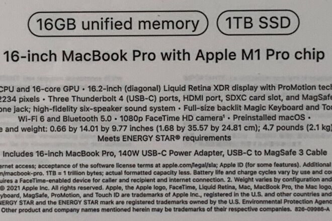 4x NEW - 16" MacBook Pro M1 Pro (10-C) 1TB 16GB - MK193LL/A 