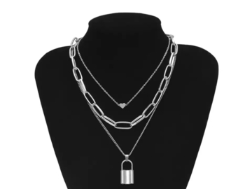 Bulk Lots: 6pc Zinc Alloy 3 Layered Necklaces, Lead Free & Nickel Free 