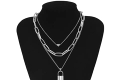 Bulk Lots: 6pc Zinc Alloy 3 Layered Necklaces, Lead Free & Nickel Free 