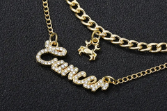 Bulk Lots: 3pc Alloy Double Layered Constellation/Zodiac Sign Necklaces