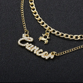 Bulk Lots: 3pc Alloy Double Layered Constellation/Zodiac Sign Necklaces
