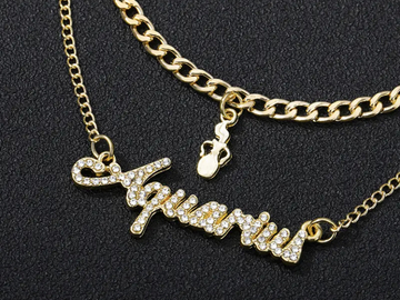 Bulk Lots: 3pc Alloy Double Layered Constellation/Zodiac Sign Necklaces