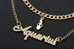Bulk Lots: 3pc Alloy Double Layered Constellation/Zodiac Sign Necklaces
