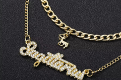 Bulk Lots: 3pc Alloy Double Layered Constellation/Zodiac Sign Necklaces