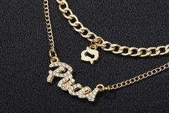 Bulk Lots: 3pc Alloy Double Layered Constellation/Zodiac Sign Necklaces