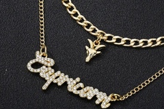 Bulk Lots: 3pc Alloy Double Layered Constellation/Zodiac Sign Necklaces