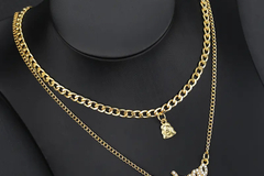 Bulk Lots: 3pc Alloy Double Layered Constellation/Zodiac Sign Necklaces