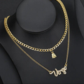 Bulk Lots: 3pc Alloy Double Layered Constellation/Zodiac Sign Necklaces