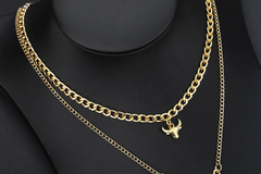 Bulk Lots: 3pc Alloy Double Layered Constellation/Zodiac Sign Necklaces