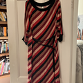Selling: Red, black, brown striped dress size M