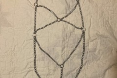 Selling: DOMINIX Deluxe Open-Body Chain Harness with Leather Collar