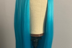 Selling with online payment: Long Cyan Blue Wig