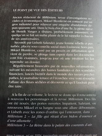 Les hommes qui n'aimaient pas les femmes - S. Larsson - Actes Sud