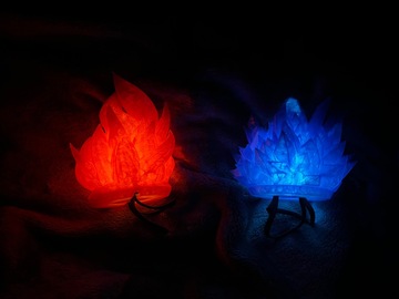 Selling with online payment: LED 3D Printed Fire and Ice Props