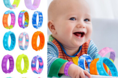 Comprar ahora: 50 Pcs Decompression Bracelet Push Bubble Fidget Children Toys
