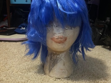 Selling with online payment: Short Blue Wig