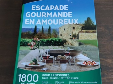 Vente: Coffret Wonderbox "Escapade gourmande en amoureux" (89,90€) 