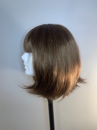short brown wig w/ bangs!