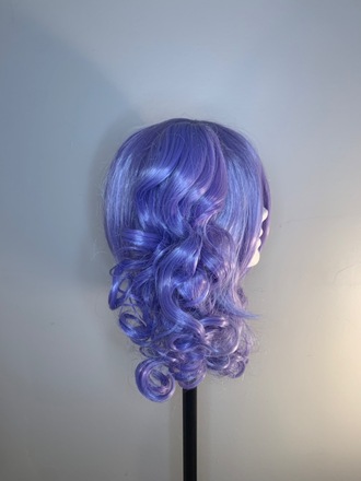 purple wig with pigtails