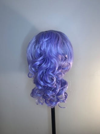 purple wig with pigtails